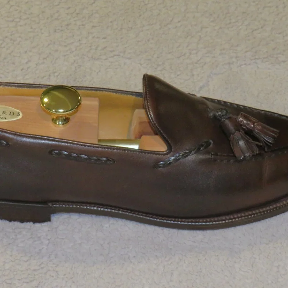 Edward Green Belgravia Dark Oak Antique Loafers 10.5 C NWB - Picture 2 of 15